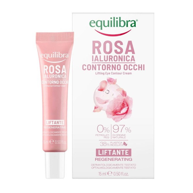 Equilibra Rosa Lifting Eye Contour Cream różany liftingujący krem pod oczy z kwasem hialuronowym 15ml