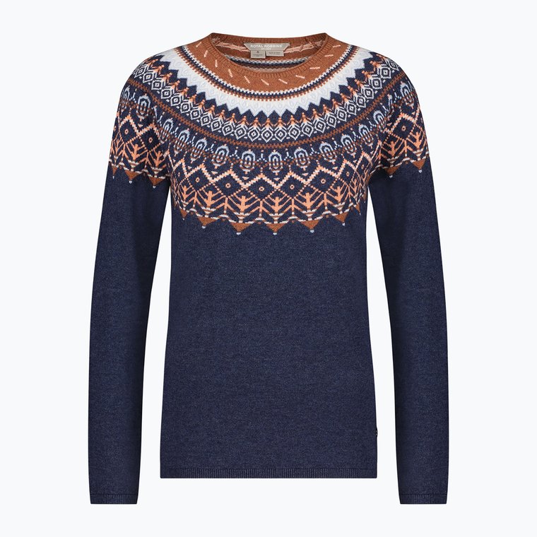 Sweter damski Royal Robbins Westlands Fairisle Crew depp blue mariposa pt