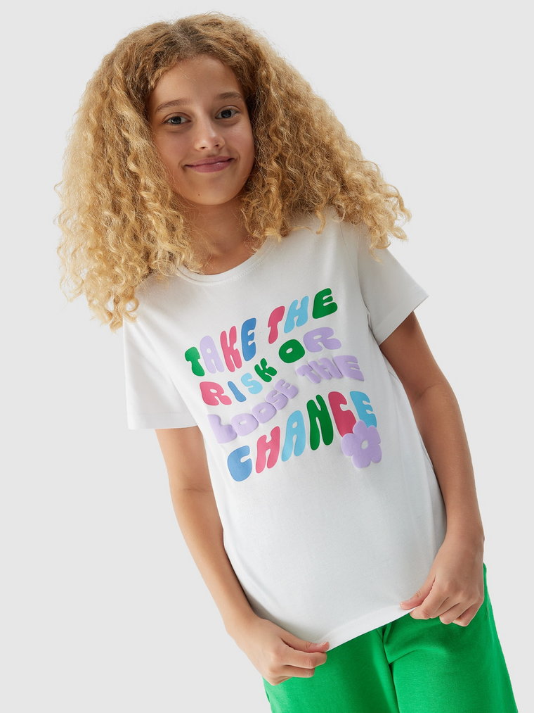 T-shirt z nadrukiem dziewczęcy