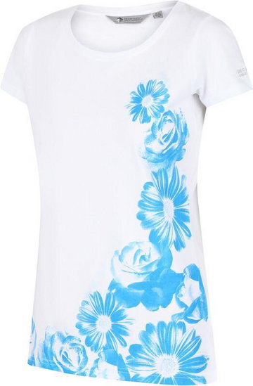Regatta Breezed Koszulka Kobiety, biały/niebieski UK 12 | DE 38 2021 Koszulki z krótkim rękawem
