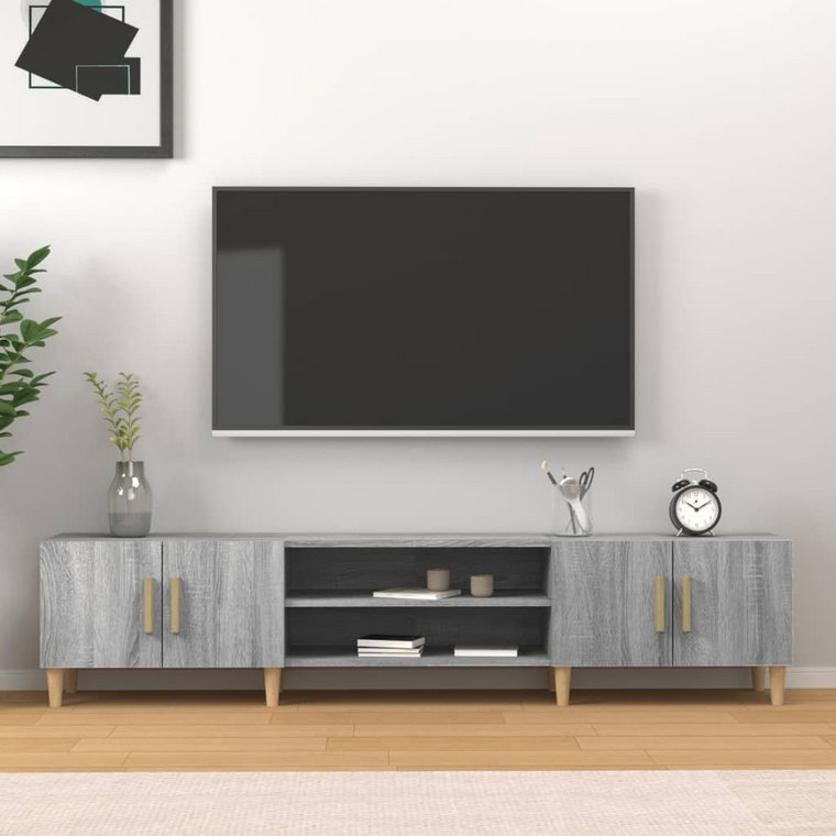 vidaXL Szafka pod TV, szary dąb sonoma, 180x31,5x40 cm