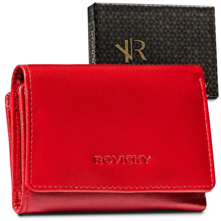 Skórzany portfel z zewnętrzną portmonetką  Rovicky