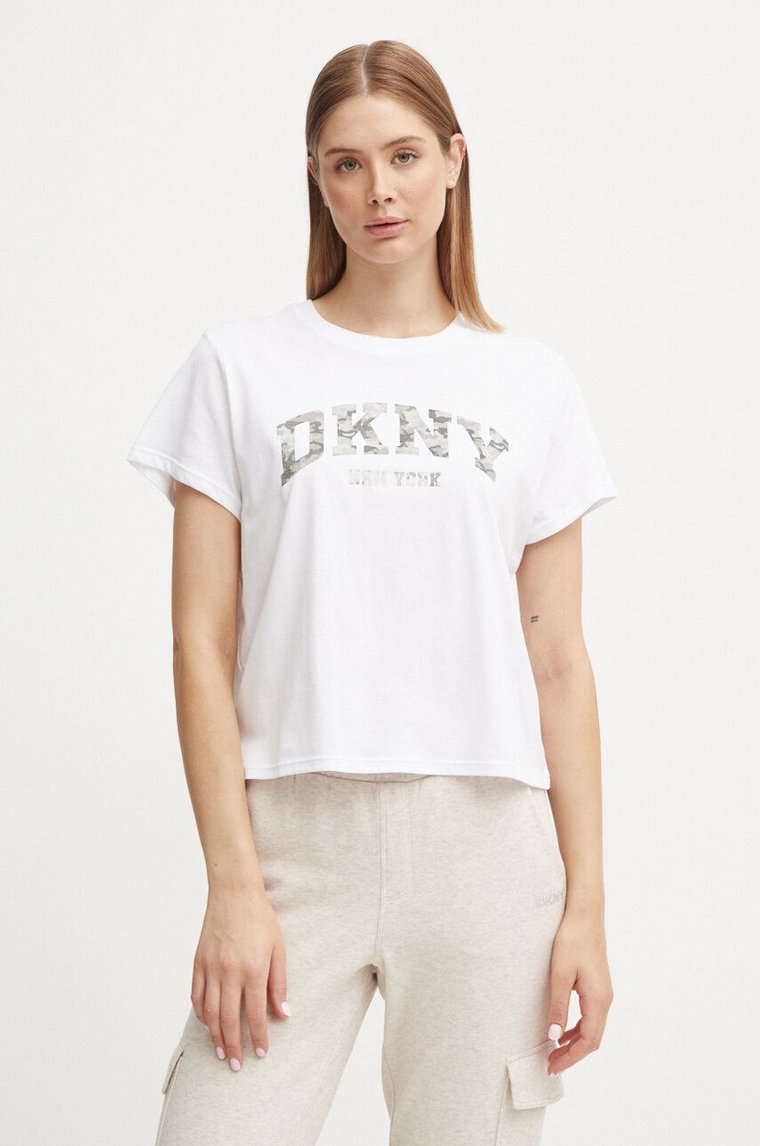 Dkny t-shirt bawełniany damski kolor biały DP4T9991