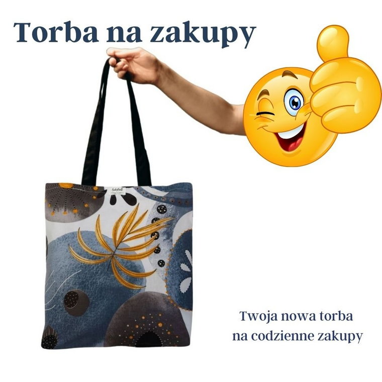 Torba siatka na zakupy kolorowa shopperka bawełniana torebka HANDMADE  PICASSO GRAY