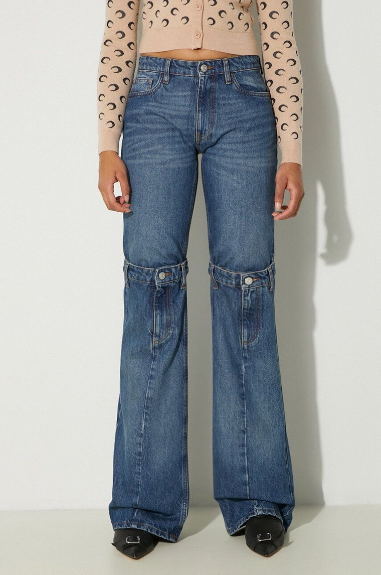 Coperni jeansy Open Knee Jeans damskie high waist COPP55252