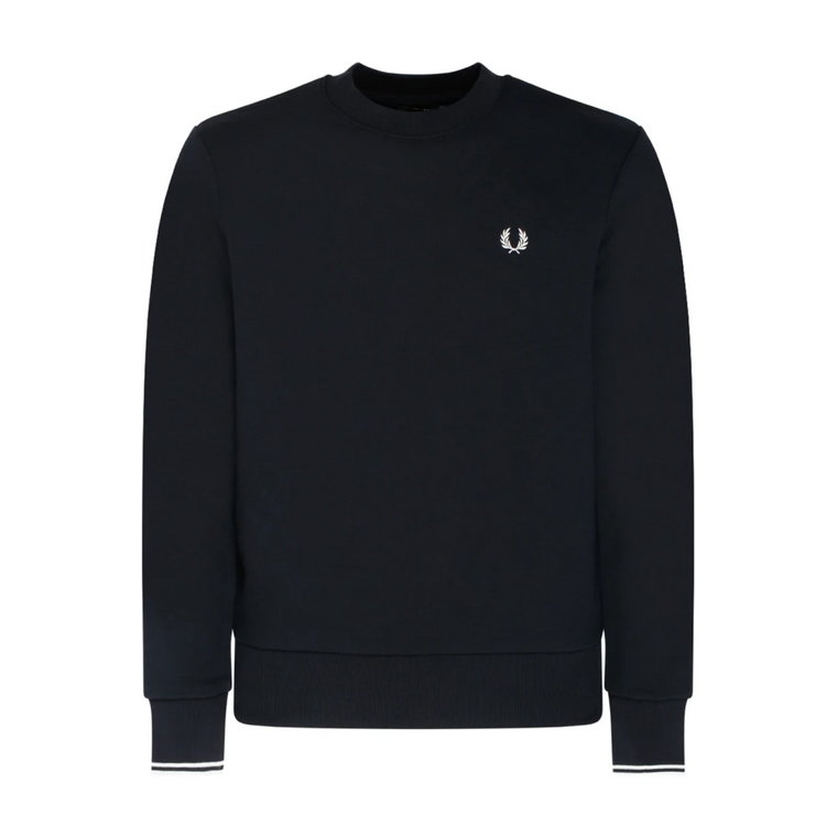 Czarny Sweter z Logo z Bawełny Fred Perry