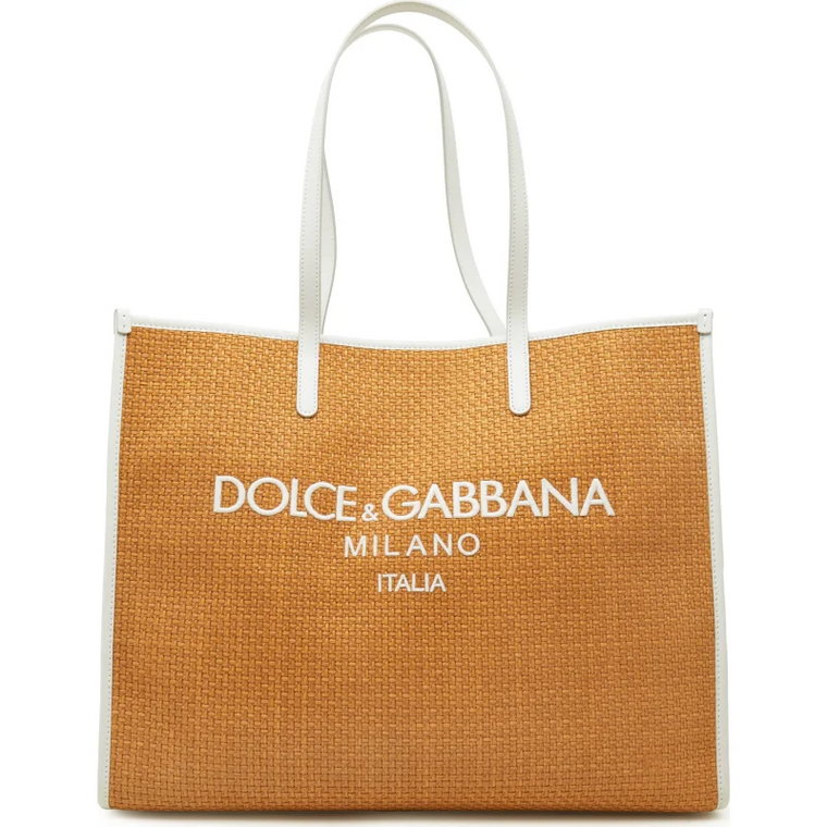 Dolce & Gabbana Shopperka | z dodatkiem skóry