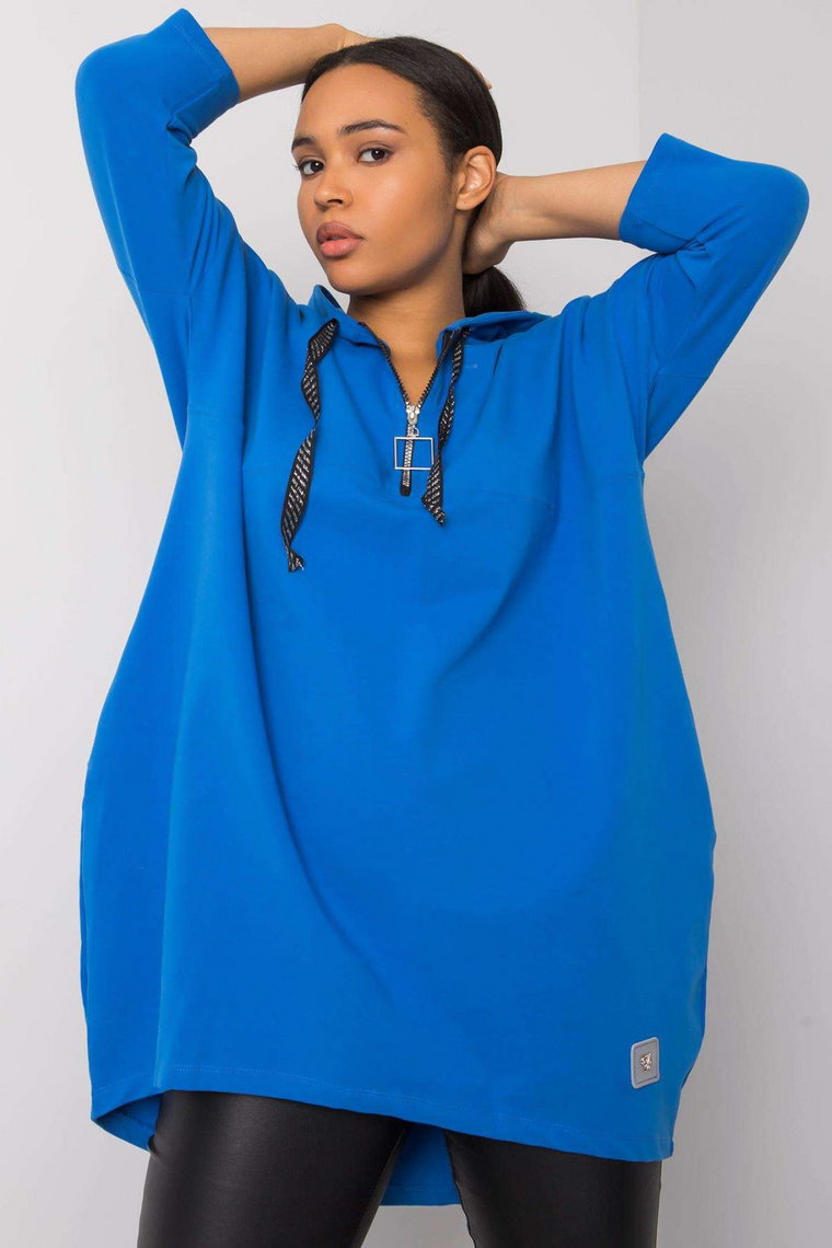 Ciemnoniebieska bluza damska plus size Adreana RELEVANCE