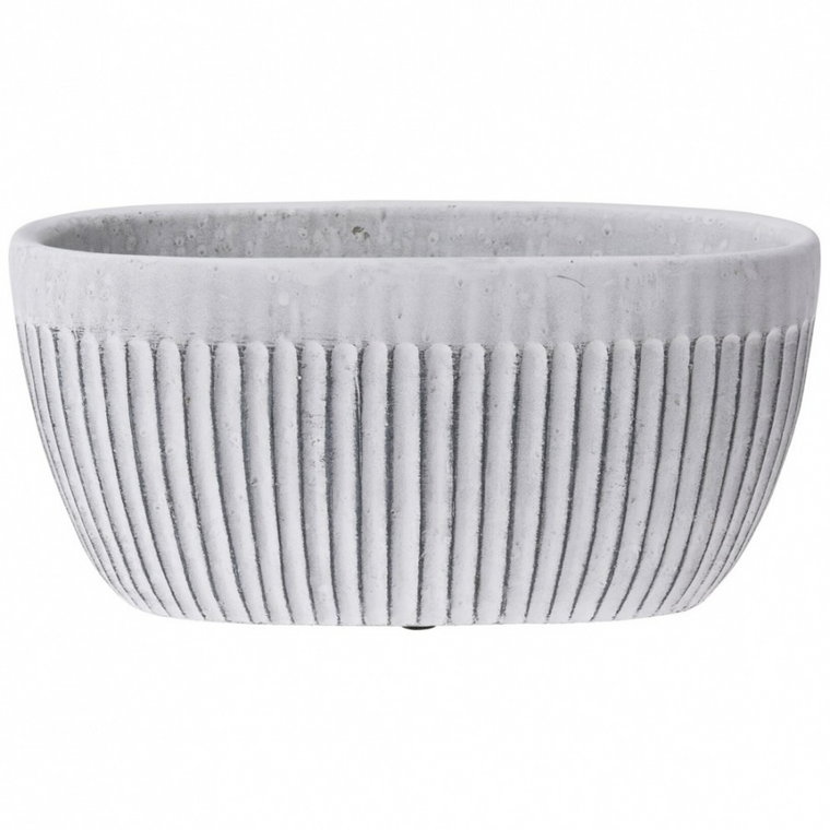 Doniczka ceramiczna biała 26x13 cm kod: O-569915