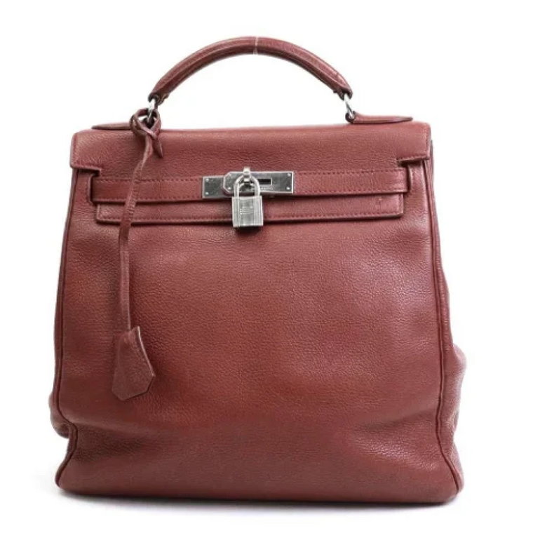 Pre-owned Leather backpacks Hermès Vintage