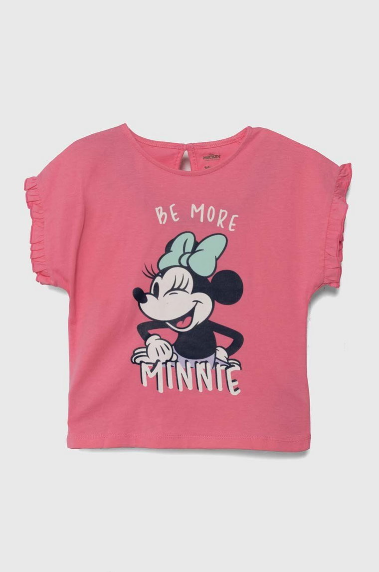 zippy t-shirt bawełniany dziecięcy kolor różowy