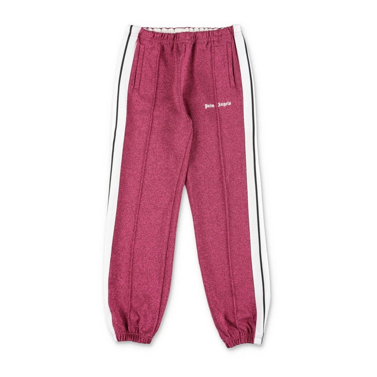 Fuchsia Spodnie Joggers z Palmami Palm Angels