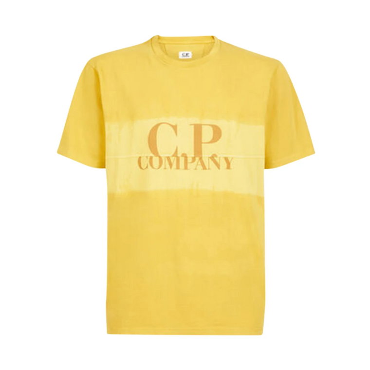Koszulka z Jersey z logo z barwnikiem C.p. Company