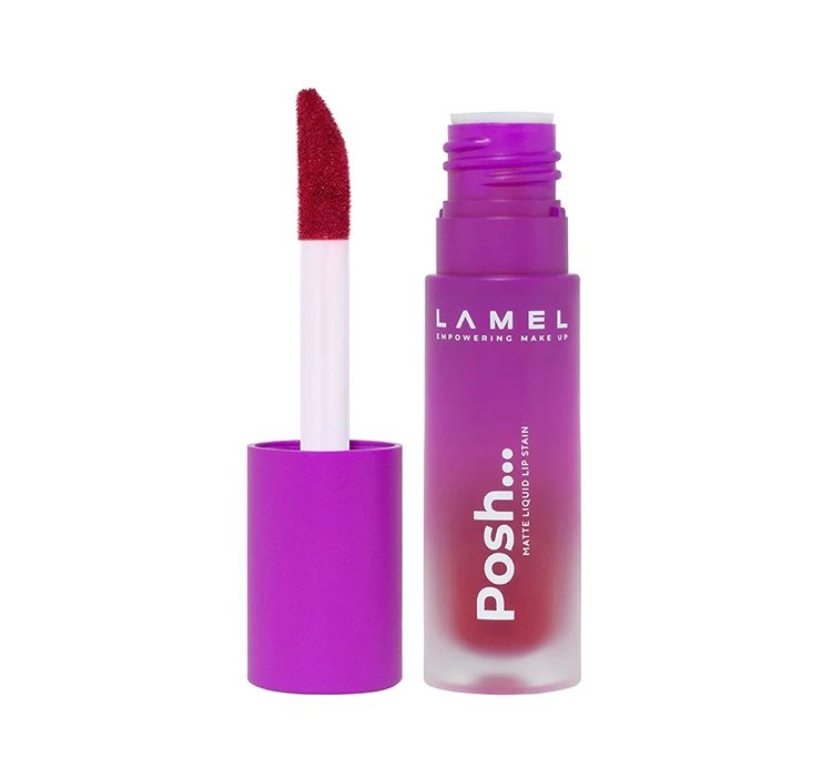 LAMEL COSMETICS POSH MATTE LIQUID LIP STAIN POMADKA DO UST 407 WINE RED 4ML