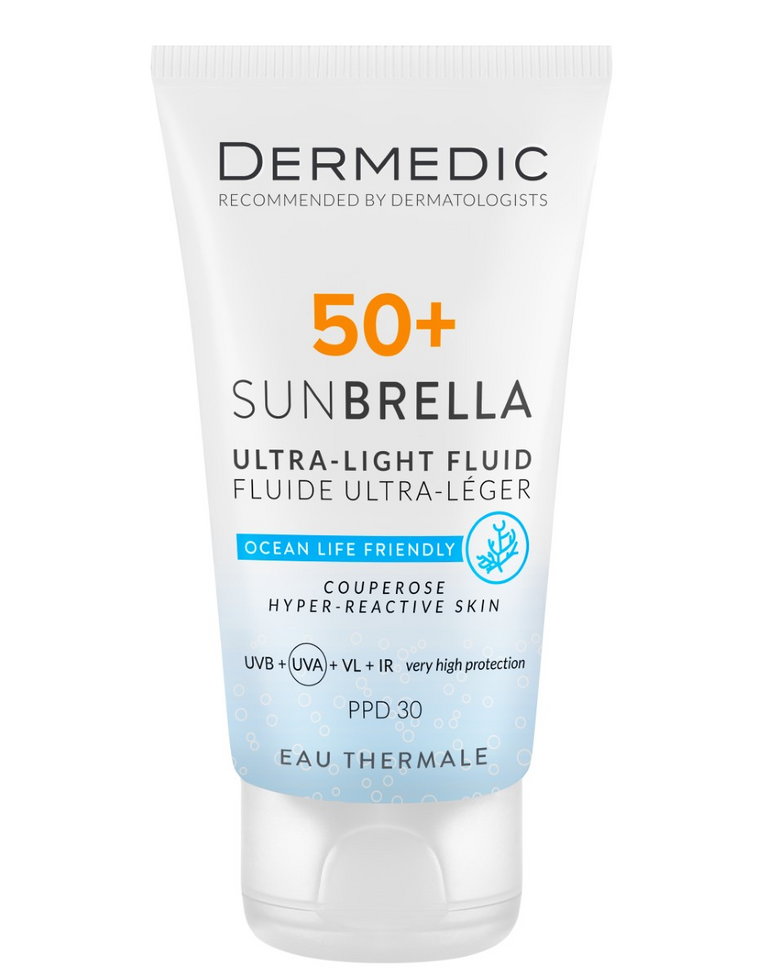 Dermedic Sunbrella Ultralekki krem do skóry naczyniowej i nadreaktywnej SPF50+