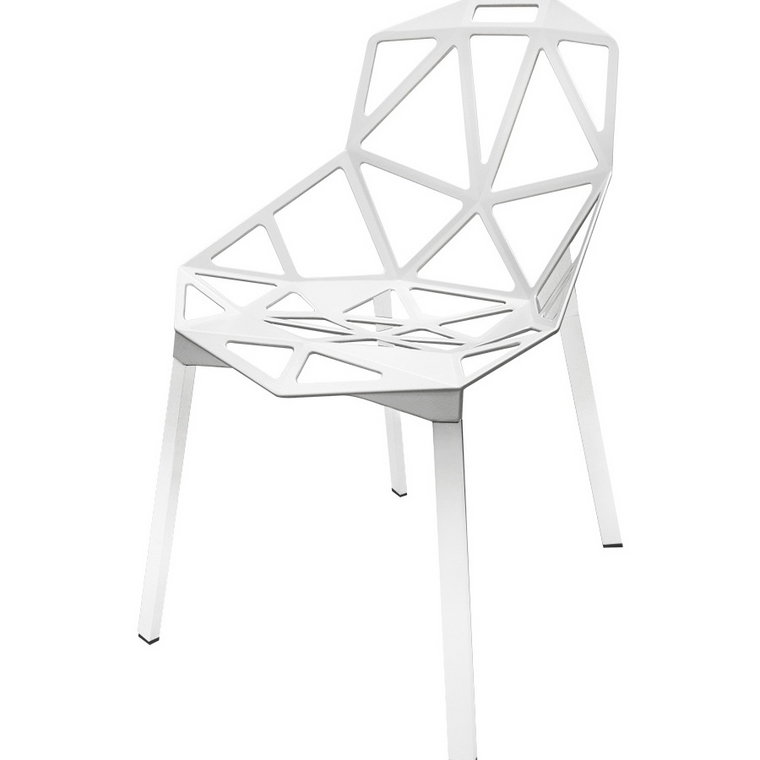 Krzesło Split King Home biało-srebrne kod: DC-362.ALLWHITE