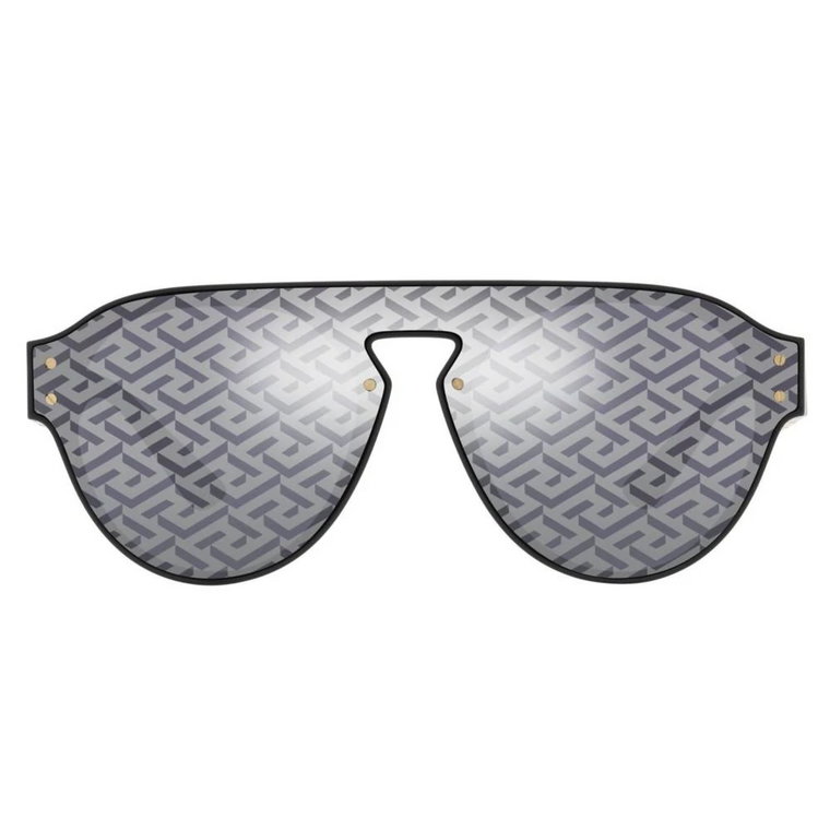 Black/Grey Blue Monogram Sunglasses Versace