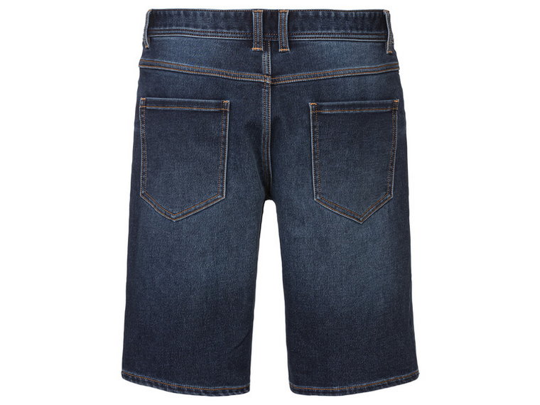 LIVERGY Bermudy męskie z jeansu dresowego (48, Ciemnoniebieski)
