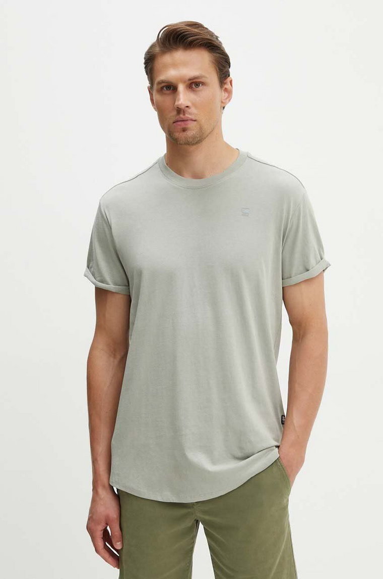 G-Star Raw t-shirt bawełniany męski kolor szary gładki