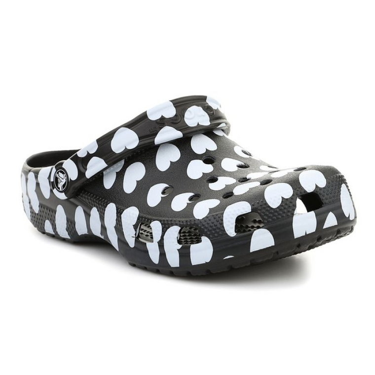 Klapki Crocs Classic Heart Print Clog W 207679-066 czarne