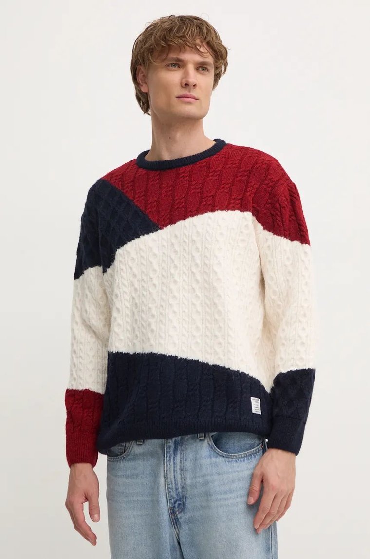 Pepe Jeans sweter COURT męski kolor beżowy  PM702475