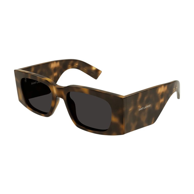 Square Oversized Sunglasses Black Havana Saint Laurent