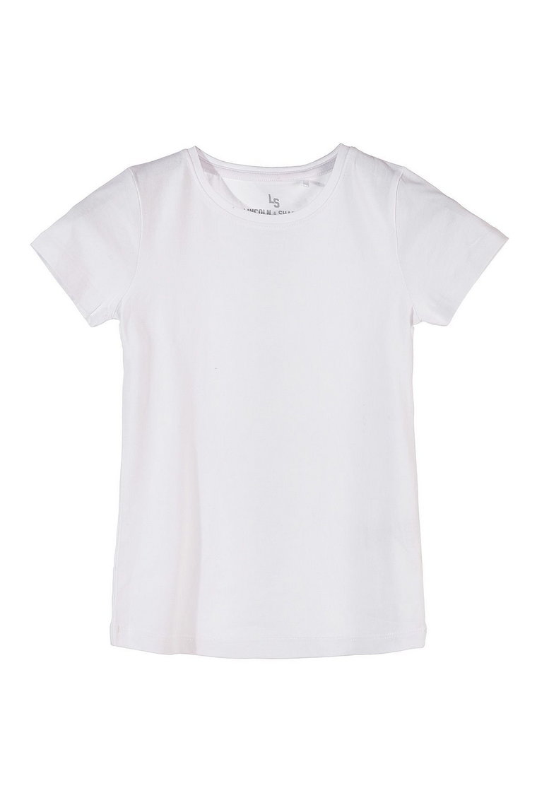 Biały t-shirt dla dziewczynki basic