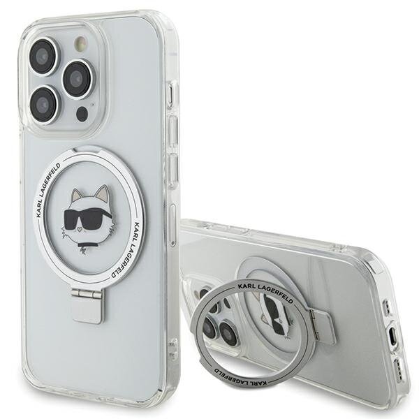 Karl Lagerfeld KLHMP15LHMRSCHH iPhone 15 Pro 6.1" biały/white hardcase Ring Stand Choupette Head MagSafe