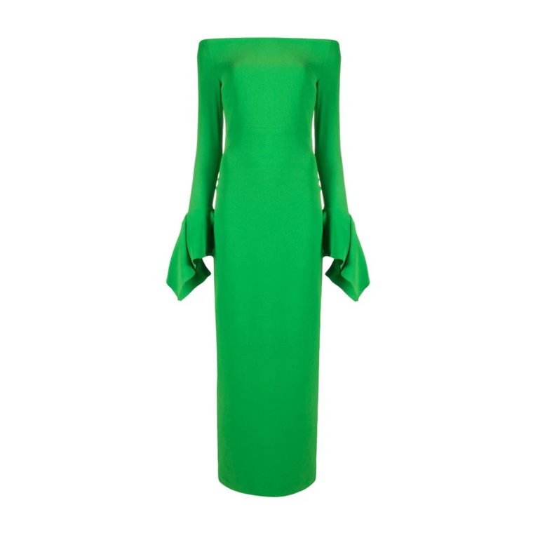 Zielona Sukienka Cady z Szczegółami Solace London