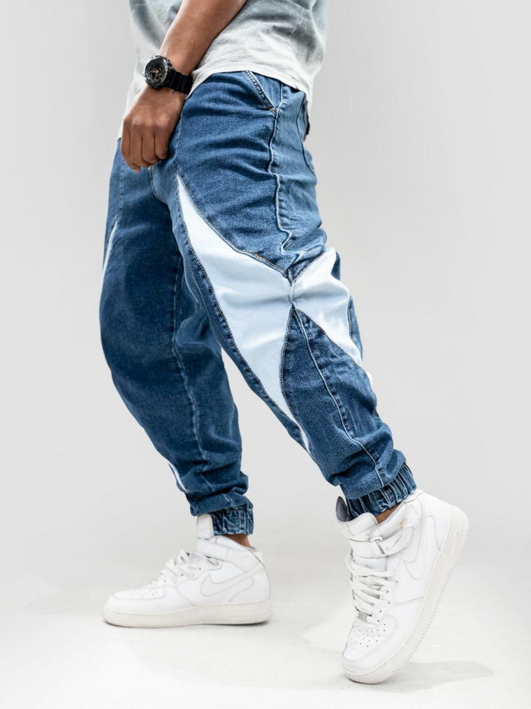 Spodnie Jeansowe Jogger Point X X Side Niebieskie