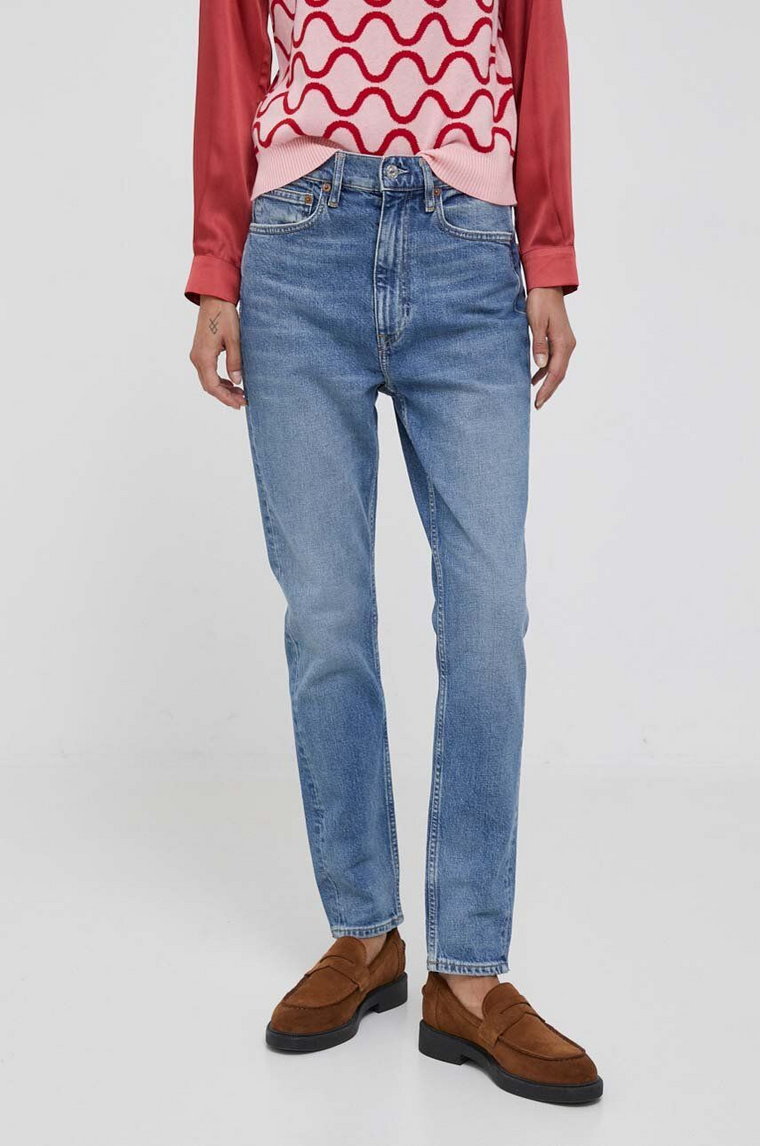 Polo Ralph Lauren jeansy damskie kolor niebieski