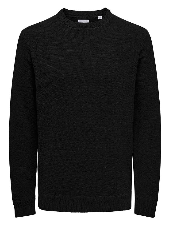 ONLY & SONS Sweter w kolorze czarnym