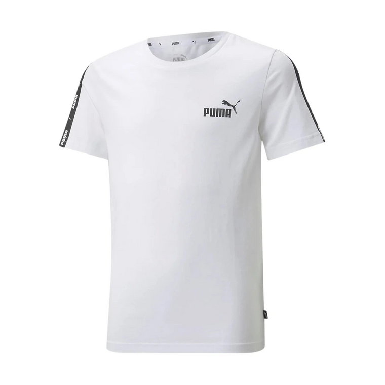 Biała i Czarna Koszulka z Logo Tape Puma