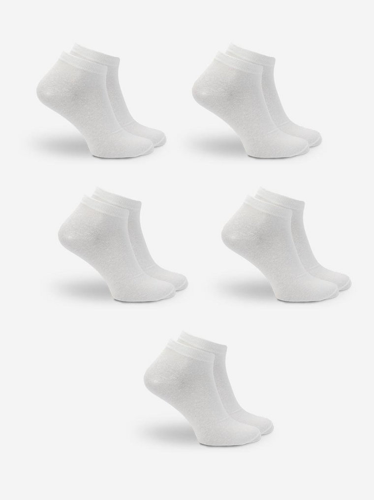 Zestaw 5 Par Niskich Skarpet Męskich Białych Urban Socks No Logo
