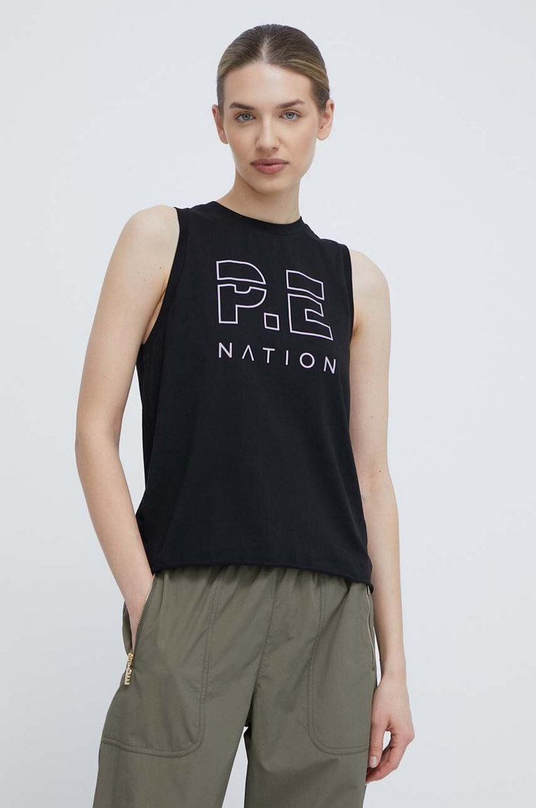 P.E Nation top damski kolor czarny