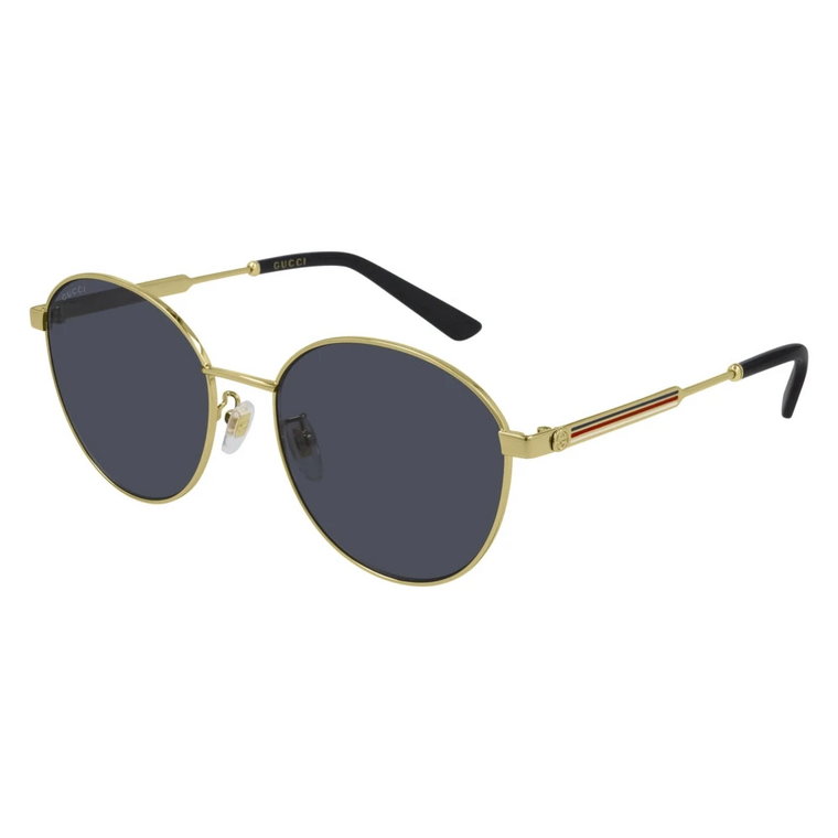 Sofistykowane okrągłe okulary przeciwsłoneczne z ikonicznym detalem sieciowym Gucci