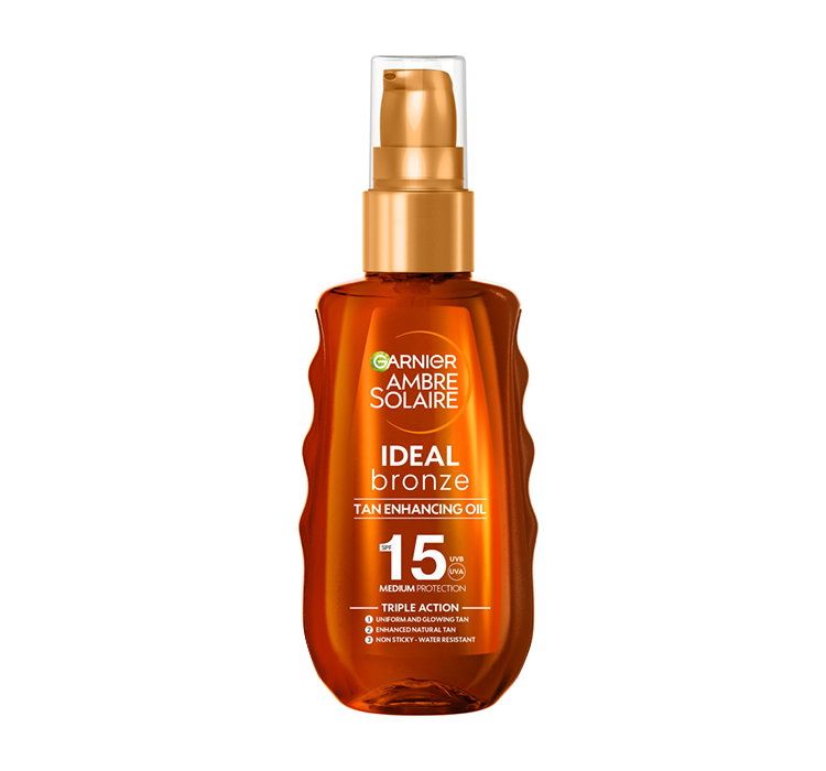 GARNIER AMBRE SOLAIRE IDEAL BRONZE OLEJEK PRZYSPIESZAJĄCY OPALANIE SPF15 150ML