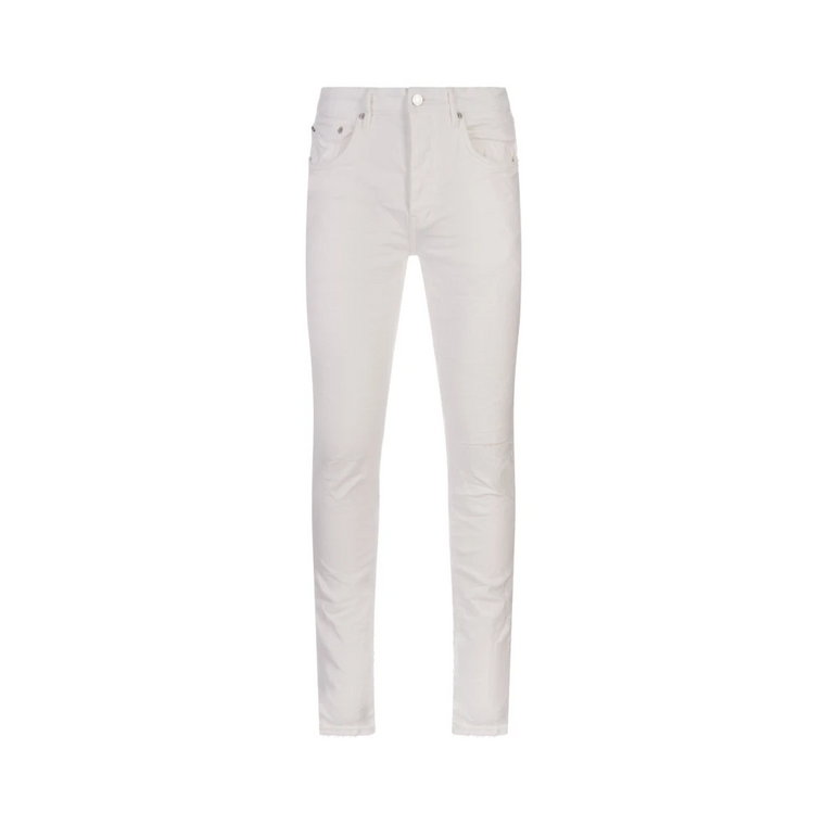 Białe Monogram Skinny Jeans Purple Brand