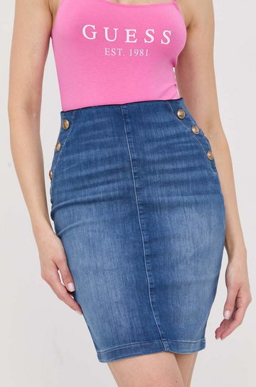 Guess spódnica jeansowa mini prosta