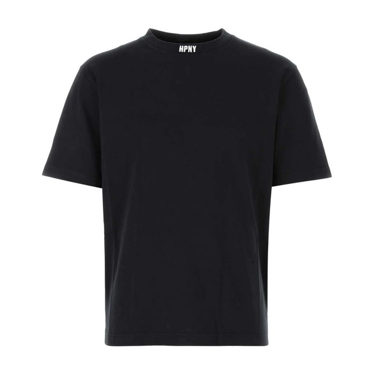 Czarna Oversize Koszulka z Bawełny Heron Preston