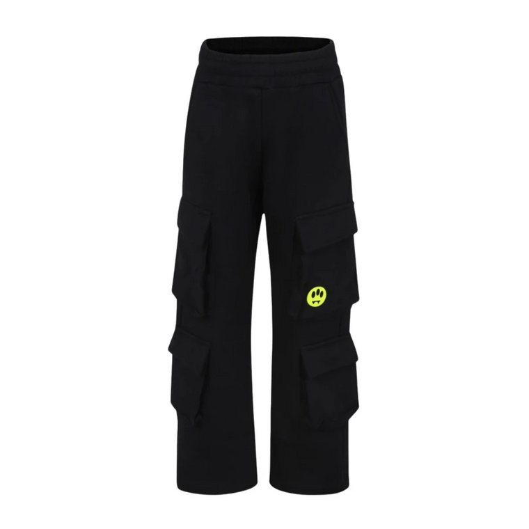 Czarne Sweatpants z ikonicznym uśmiechem Barrow