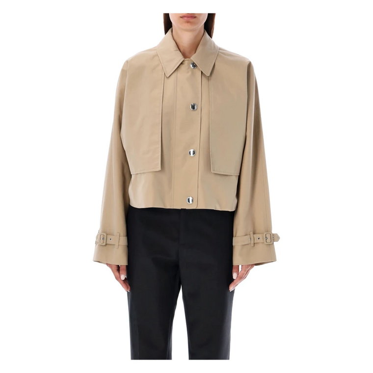 Miodowy Cropped Trench Coat Burberry