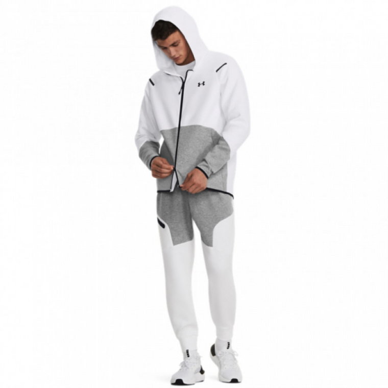 Męskie spodnie treningowe Under Armour UA Unstoppable Flc Joggers - białe