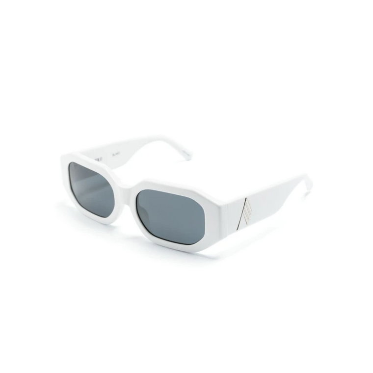 Białe okulary przeciwsłoneczne, wszechstronne i stylowe Linda Farrow