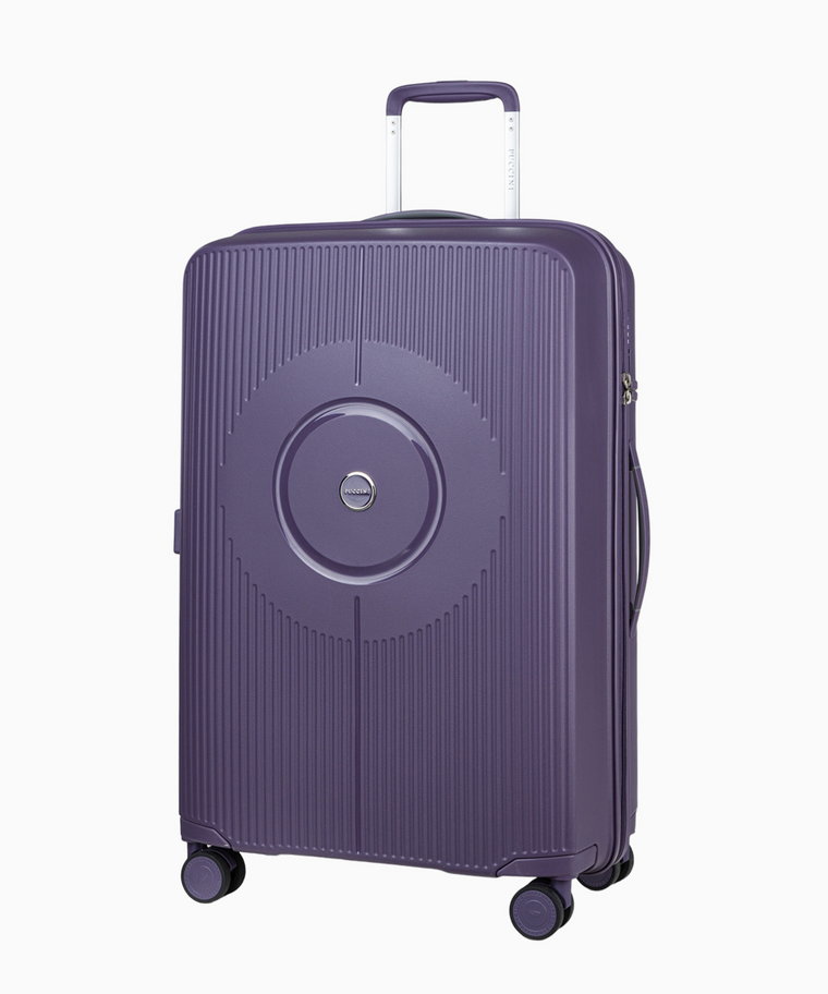 PUCCINI Duża fioletowa walizka z polipropylenu z zamkiem szyfrowym TSA