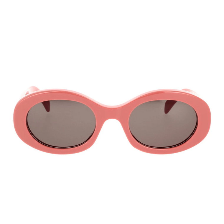 Stylowe Okrągłe Okulary Słoneczne Różowe Szare Celine