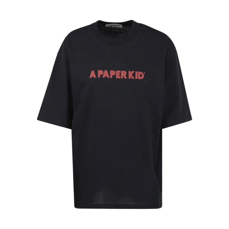 Czarna Unisex Koszulka 110 A Paper Kid