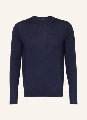 Hackett London Sweter Z Wełny Merino blau