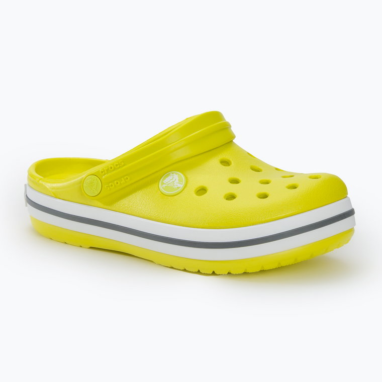 Klapki dziecięce Crocs Crocband Clog Kids citrus/grey