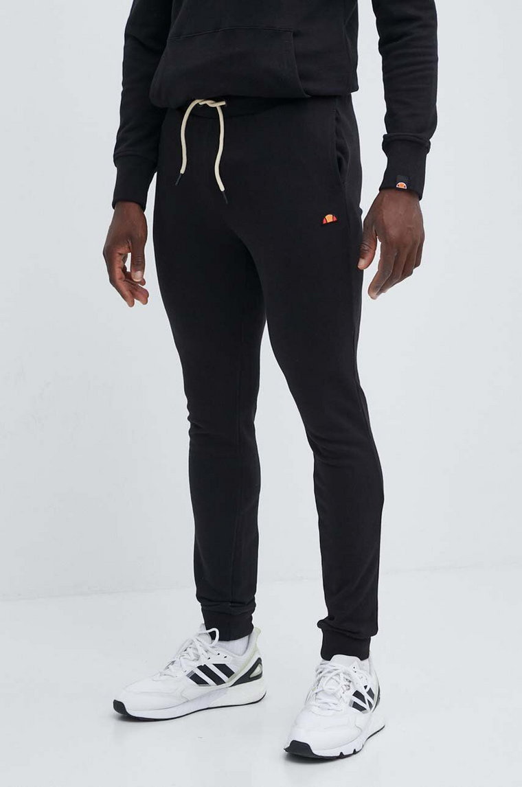 Ellesse spodnie dresowe bawełniane Mayor Jog Pant kolor czarny gładkie SHR16447